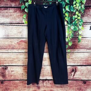 Eileen Fisher Pants Womens 1X Navy Blue Straight Leg Lounge Sweats Comfy Stretch